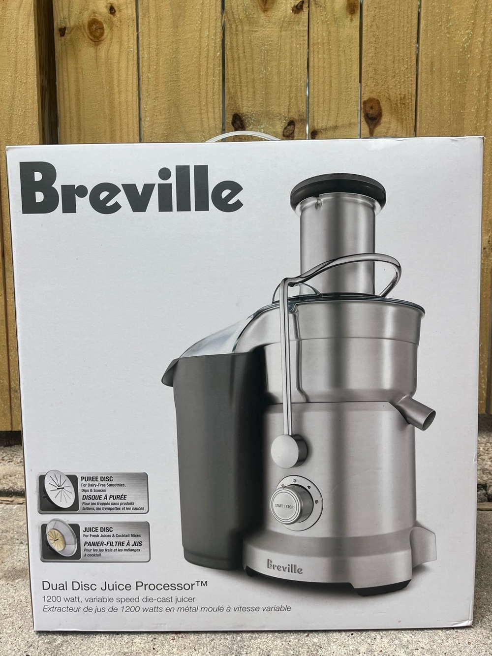 NEW, PLASTIC ON Breville Juice Fountain Dual Disc Juice Processor BJE820XL